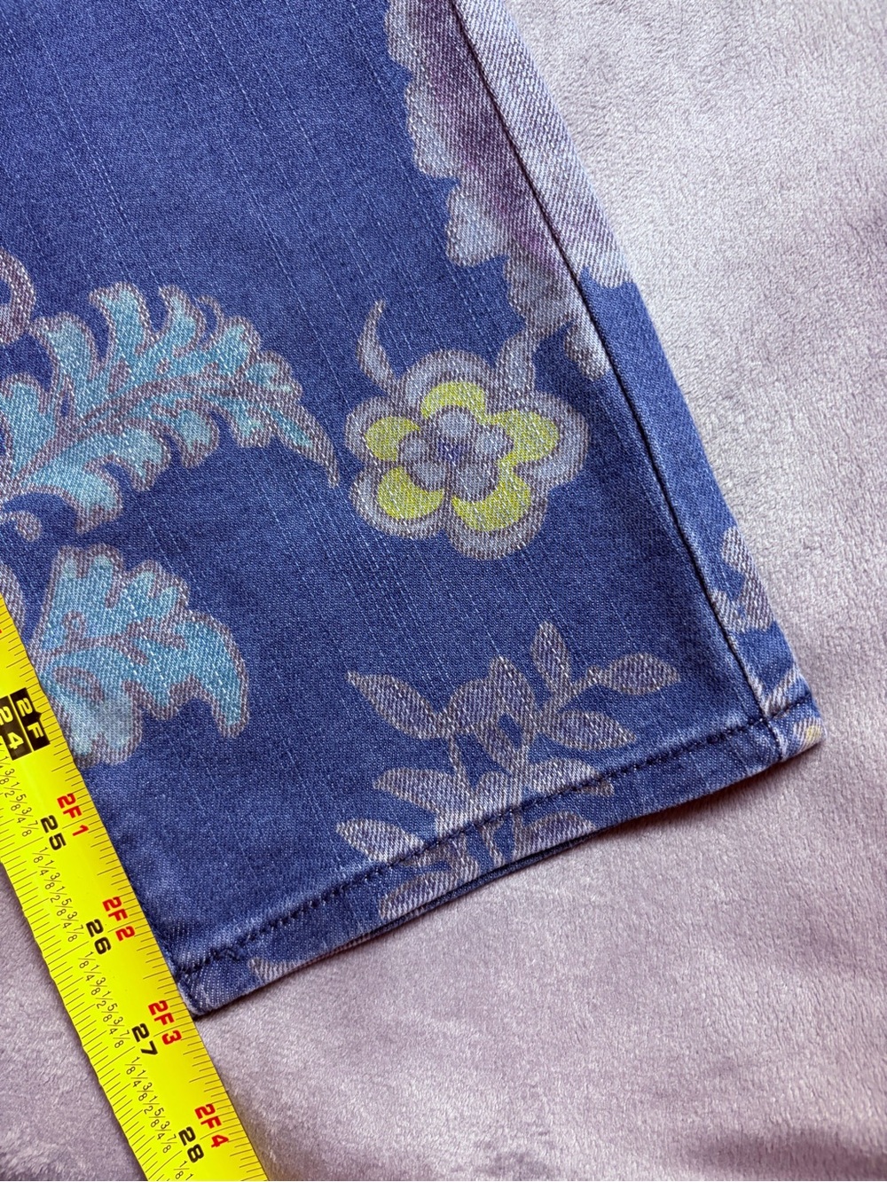 Chico's Floral Paisley Jeans Womens 0.5 (6) Girlfriend Slim Ankle Stretch NWT - Picture 12 of 16